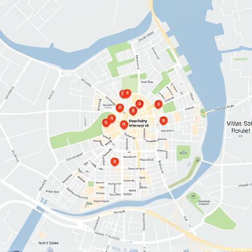 Map showing the location of Vitality Hub at 42 Oak Street, Anytown